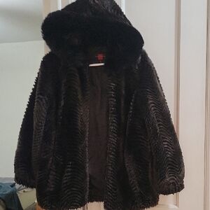 Gallery Black Teddy Jacket with Hood